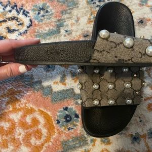 Slides designer inspired. Worn be like new